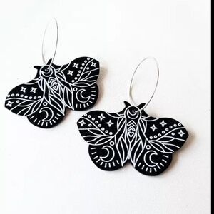 NWOT Celestial Moth Earrings